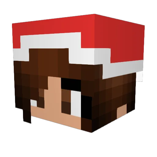 ladyxmas Minecraft avatar head, 3D render