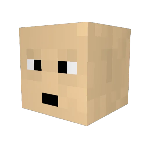 lafawndaa Minecraft avatar head, 3D render