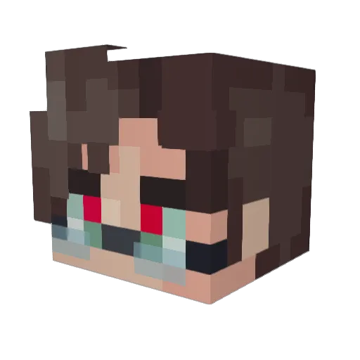 lafeerie Minecraft avatar head, 3D render