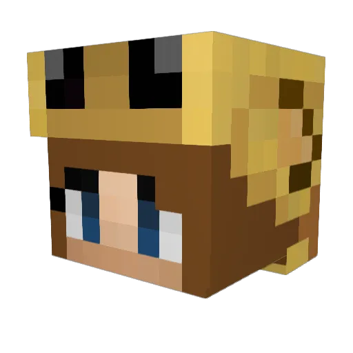 laffyraffy Minecraft avatar head, 3D render