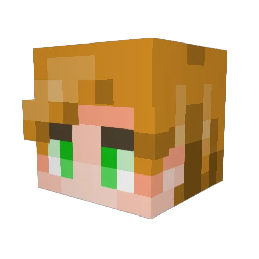 laflaker Minecraft avatar head, 3D render