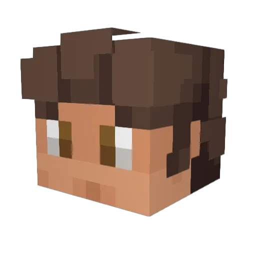 lafless Minecraft avatar head, 3D render