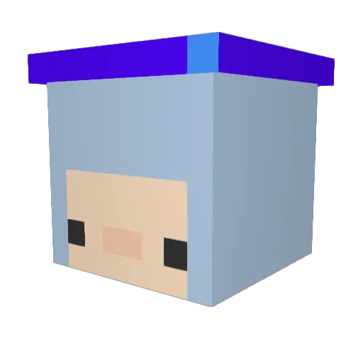 lafresito Minecraft avatar head, 3D render