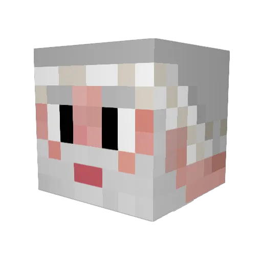 lagaffe72 Minecraft avatar head, 3D render