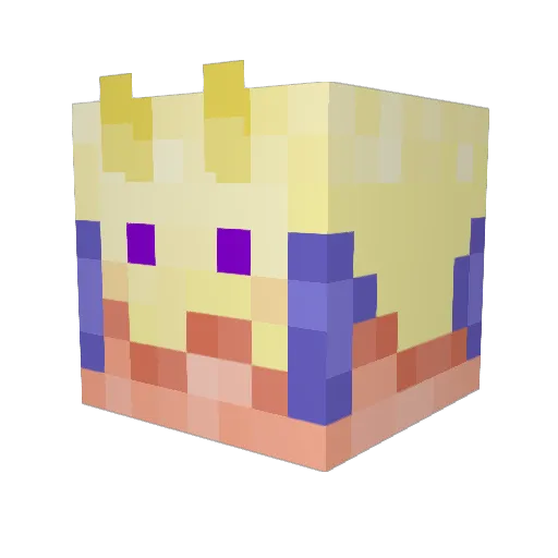 lagaomi Minecraft avatar head, 3D render