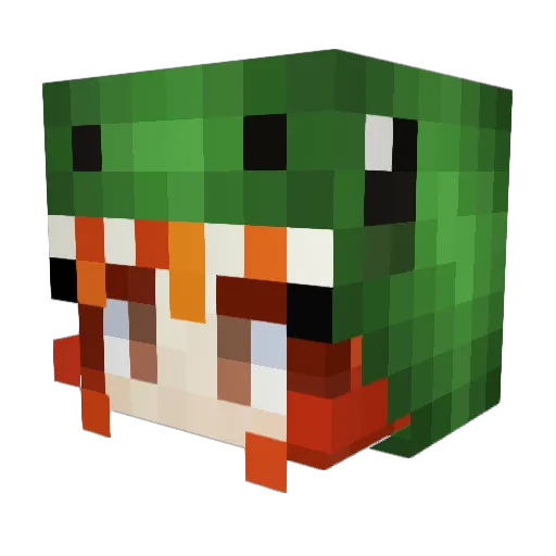 lagarte Minecraft avatar head, 3D render