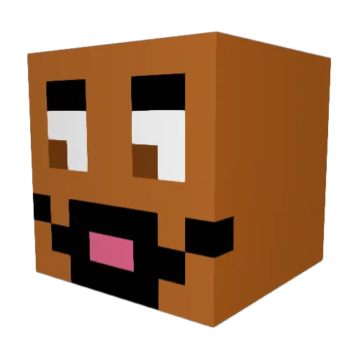 lagblah Minecraft avatar head, 3D render