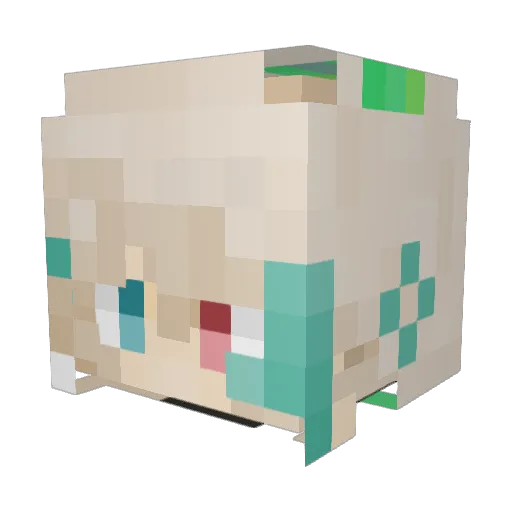lagloirea Minecraft avatar head, 3D render