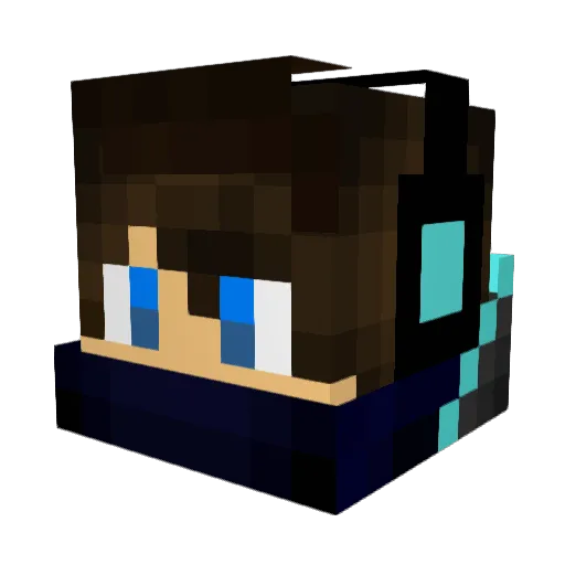 lagunavichyus Minecraft avatar head, 3D render