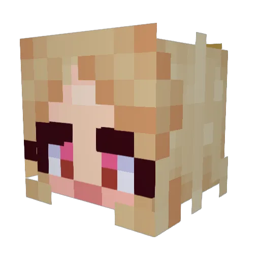lahathena Minecraft avatar head, 3D render
