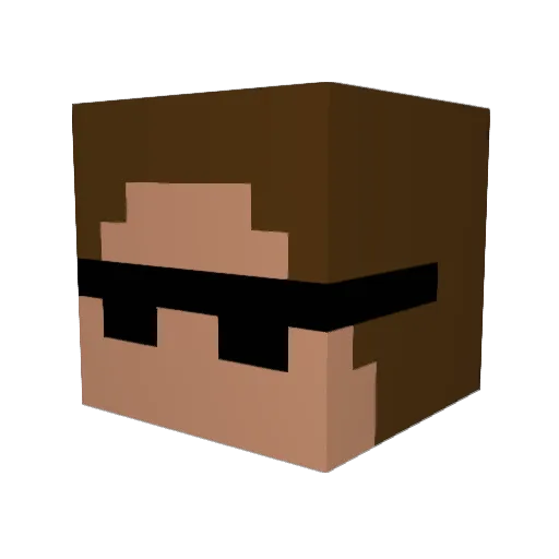 laideron Minecraft avatar head, 3D render