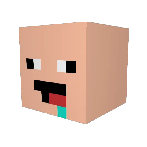 laidoff3 Minecraft avatar head, 3D render