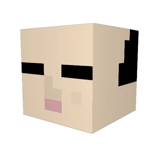 laimaji Minecraft avatar head, 3D render