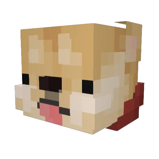 laincow Minecraft avatar head, 3D render