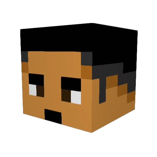 lairr Minecraft avatar head, 3D render