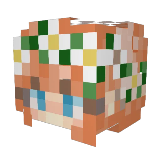 laisanbaisan Minecraft avatar head, 3D render
