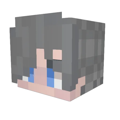 laixiong Minecraft avatar head, 3D render
