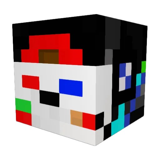 lajemat Minecraft avatar head, 3D render
