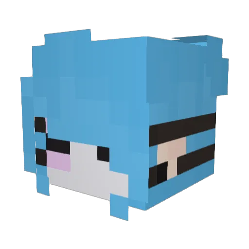 lajzvol Minecraft avatar head, 3D render