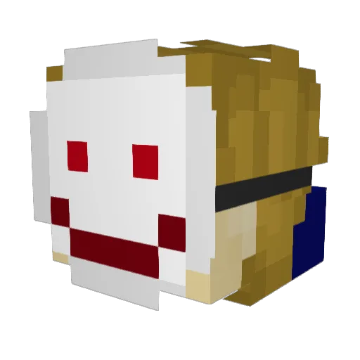 lakjsdf Minecraft avatar head, 3D render