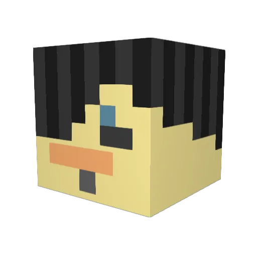 lakridskraes Minecraft avatar head, 3D render