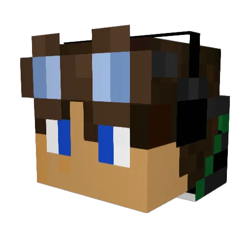 lakritze Minecraft avatar head, 3D render