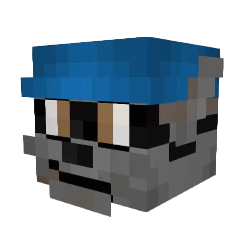 laksamus Minecraft avatar head, 3D render
