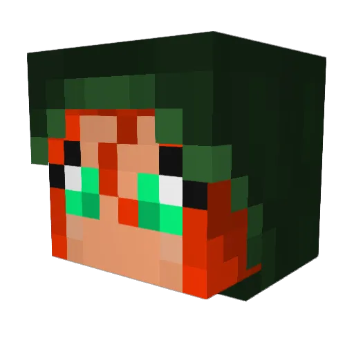 lala2299 Minecraft avatar head, 3D render