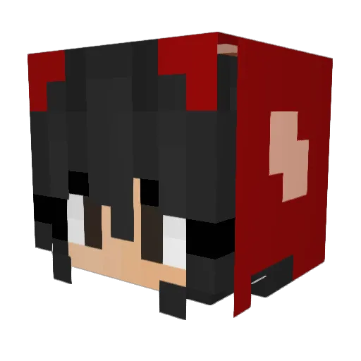 lala_be Minecraft avatar head, 3D render