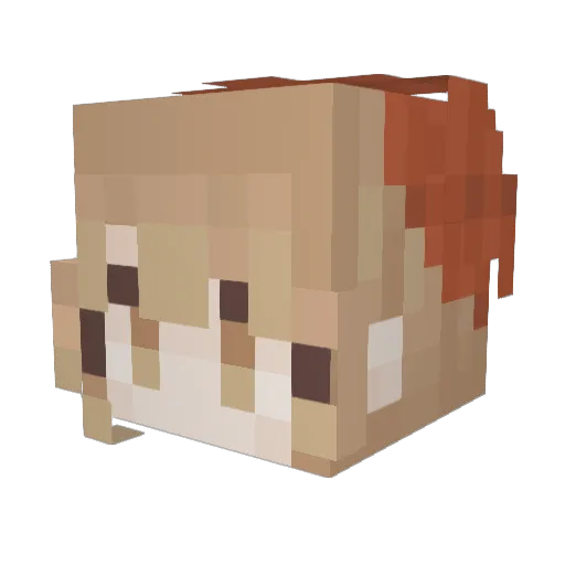 lala_blue Minecraft avatar head, 3D render