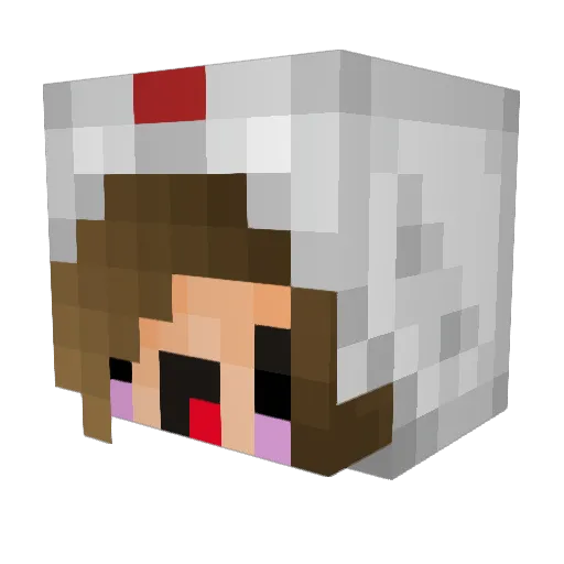 lala_gold Minecraft avatar head, 3D render