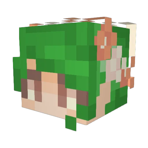 lalabunnee Minecraft avatar head, 3D render