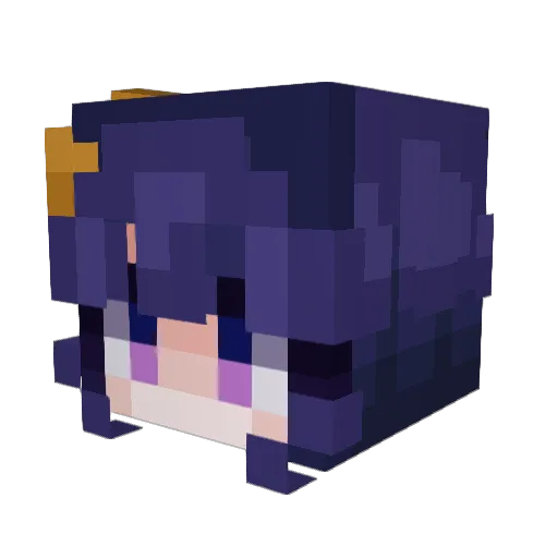 lalahao Minecraft avatar head, 3D render