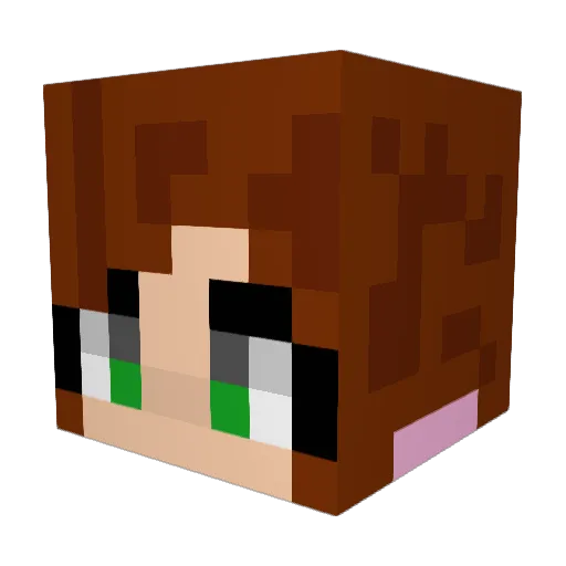 lalaladods Minecraft avatar head, 3D render