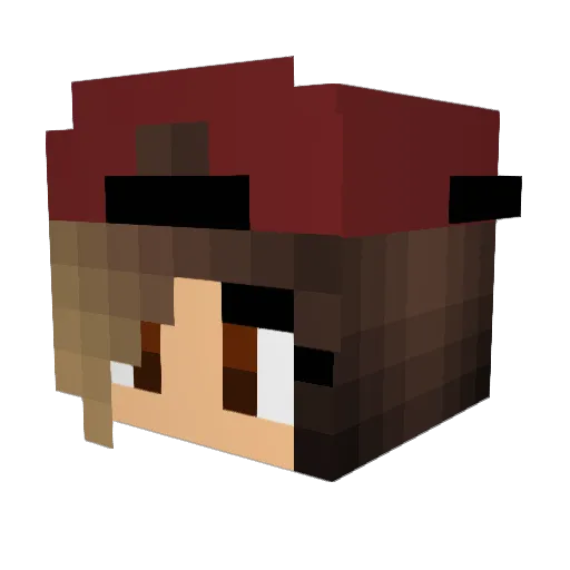 lalalapanda Minecraft avatar head, 3D render
