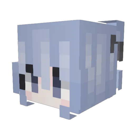 lalalawl Minecraft avatar head, 3D render