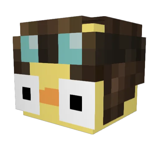 lalalooolala Minecraft avatar head, 3D render