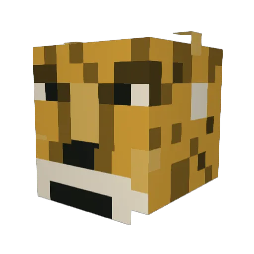lalamoore Minecraft avatar head, 3D render