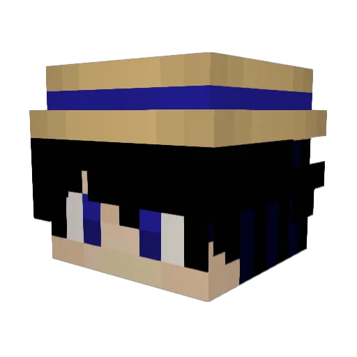 lalau_san Minecraft avatar head, 3D render