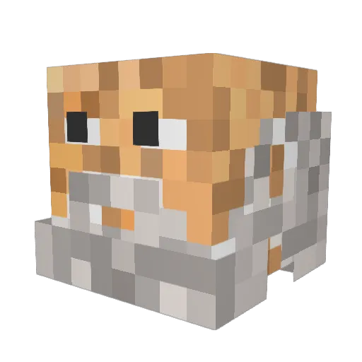 lalelarsen Minecraft avatar head, 3D render