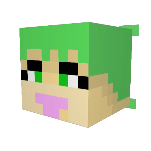 lalibelle Minecraft avatar head, 3D render