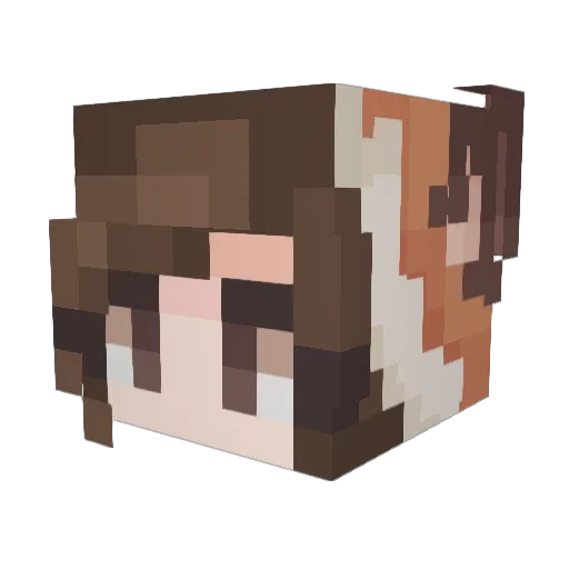 laliekitten Minecraft avatar head, 3D render
