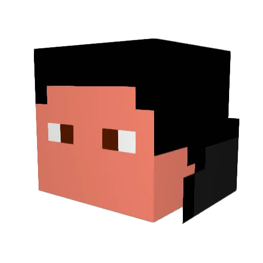 lalimsa Minecraft avatar head, 3D render