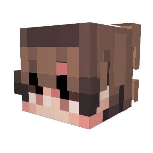 lalitook Minecraft avatar head, 3D render