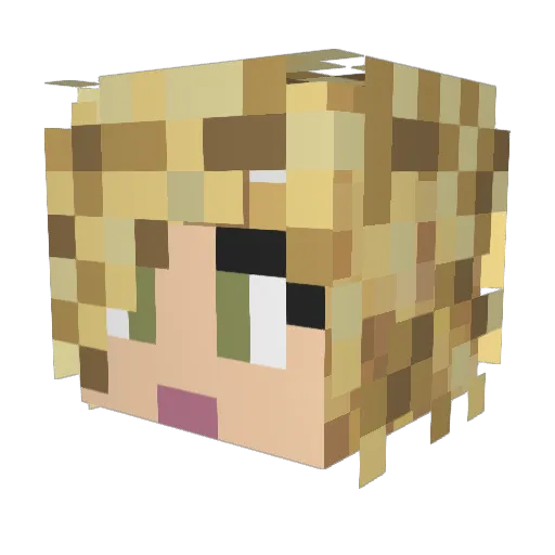 lalostice Minecraft avatar head, 3D render