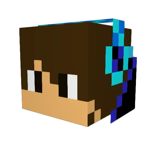 laludy Minecraft avatar head, 3D render