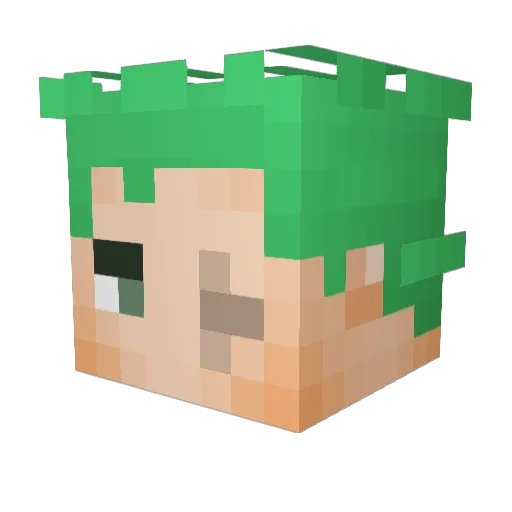 lamamads Minecraft avatar head, 3D render