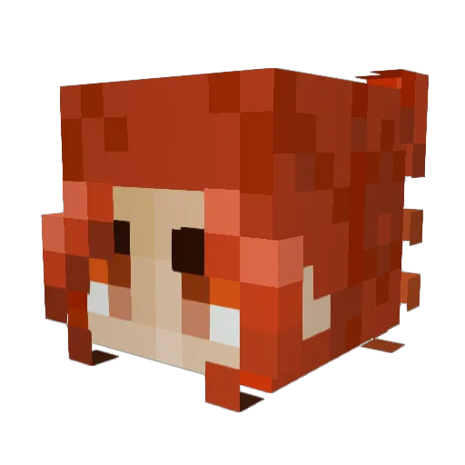 lamasbelga Minecraft avatar head, 3D render