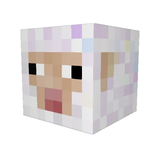 lamb04 Minecraft avatar head, 3D render