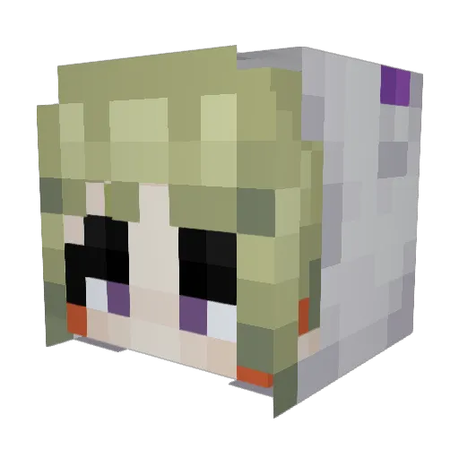 lambcore Minecraft avatar head, 3D render